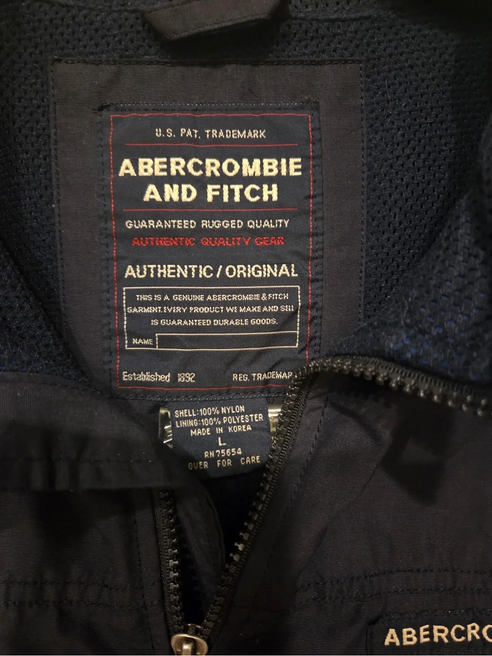 Abercrombie Men's Navy Zip-Up Vest